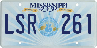 MS license plate LSR261