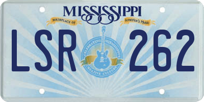 MS license plate LSR262