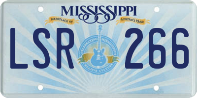 MS license plate LSR266