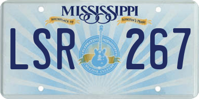MS license plate LSR267