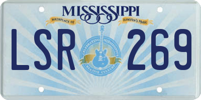 MS license plate LSR269