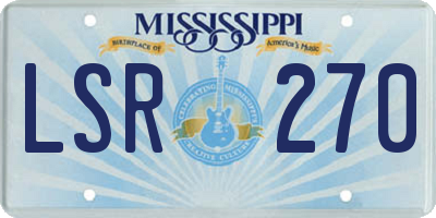 MS license plate LSR270