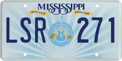 MS license plate LSR271