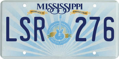 MS license plate LSR276