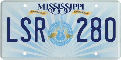 MS license plate LSR280