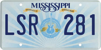 MS license plate LSR281
