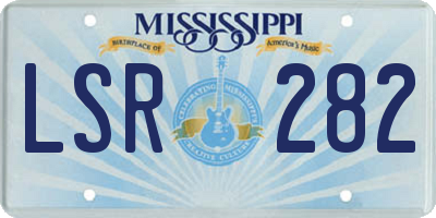 MS license plate LSR282