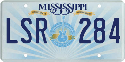 MS license plate LSR284