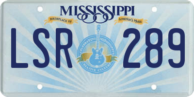 MS license plate LSR289