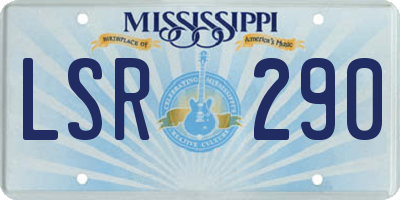 MS license plate LSR290