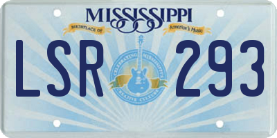 MS license plate LSR293