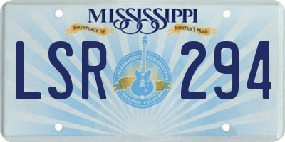 MS license plate LSR294