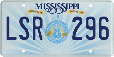 MS license plate LSR296