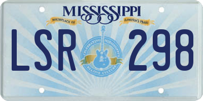 MS license plate LSR298