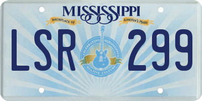 MS license plate LSR299