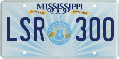 MS license plate LSR300