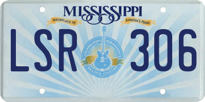 MS license plate LSR306