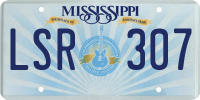 MS license plate LSR307