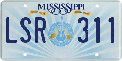 MS license plate LSR311
