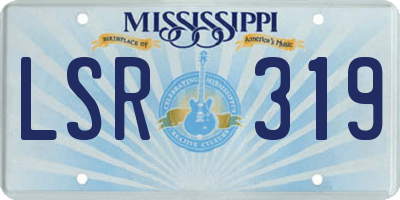 MS license plate LSR319