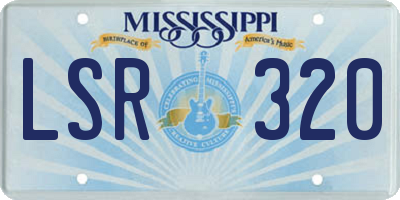 MS license plate LSR320