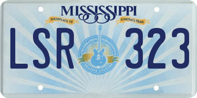 MS license plate LSR323