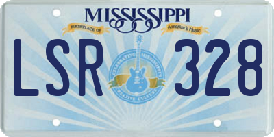MS license plate LSR328