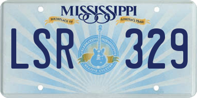 MS license plate LSR329