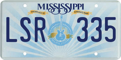 MS license plate LSR335
