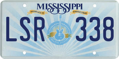 MS license plate LSR338