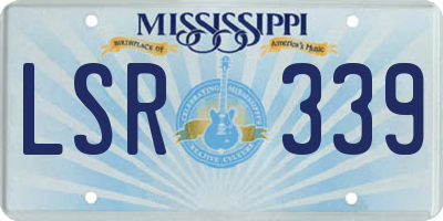 MS license plate LSR339