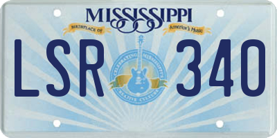 MS license plate LSR340
