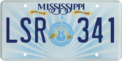 MS license plate LSR341