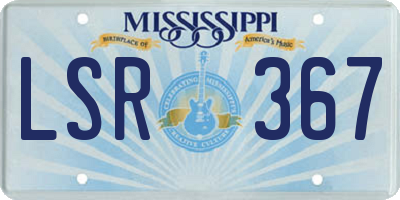 MS license plate LSR367