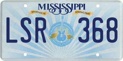 MS license plate LSR368