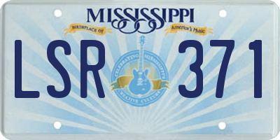 MS license plate LSR371