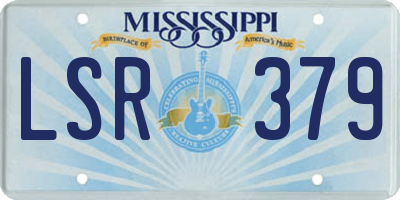 MS license plate LSR379