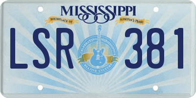 MS license plate LSR381