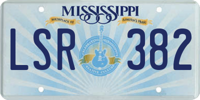MS license plate LSR382