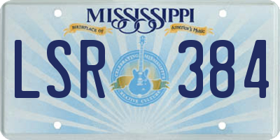 MS license plate LSR384