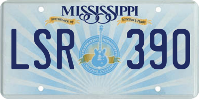 MS license plate LSR390