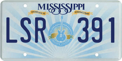 MS license plate LSR391