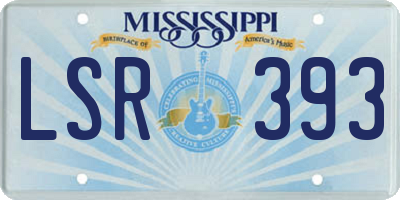 MS license plate LSR393