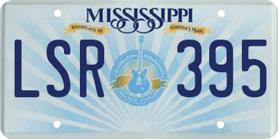 MS license plate LSR395