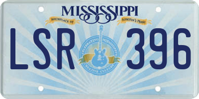 MS license plate LSR396