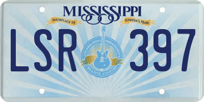 MS license plate LSR397