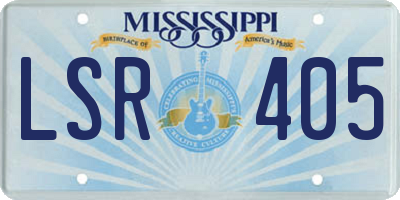 MS license plate LSR405