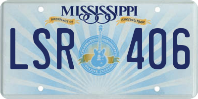 MS license plate LSR406