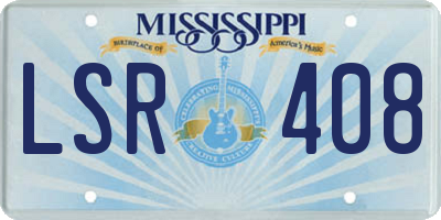 MS license plate LSR408