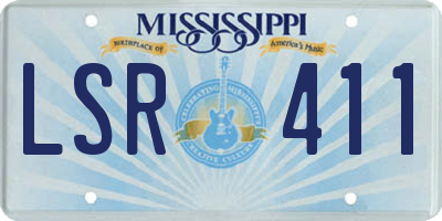 MS license plate LSR411